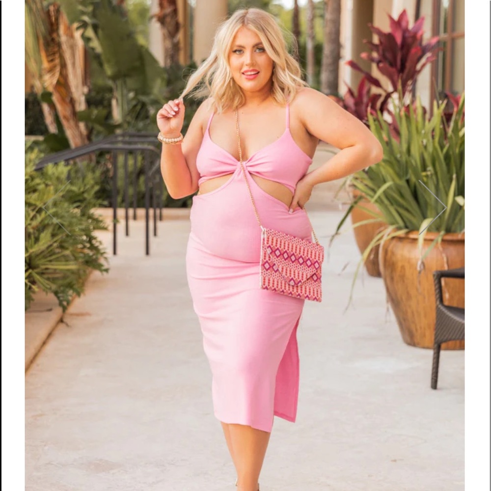 Pink Lilly “Hit the Dance Floor” midi dress